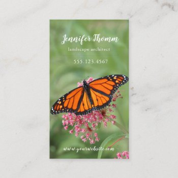 Monarch Butterfly Business Card by CarriesCamera at Zazzle