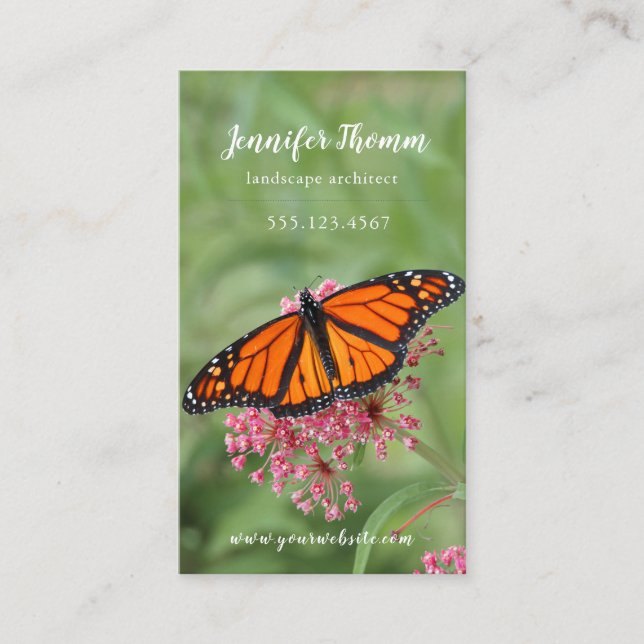 Monarch Butterfly Business Card (Front)