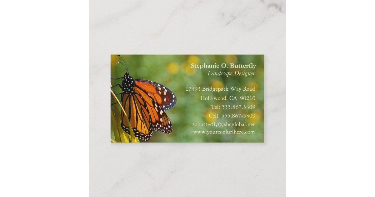 Monarch Butterfly Business Card 3 | Zazzle.com
