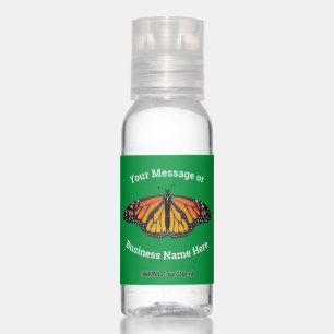 Monarch Butterfly Business Logo Name Message Hand Sanitizer