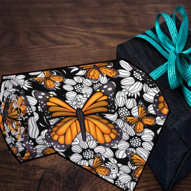 Monarch Butterfly Butterflies Flowers Floral Neck  Neck Tie (Creator Uploaded)