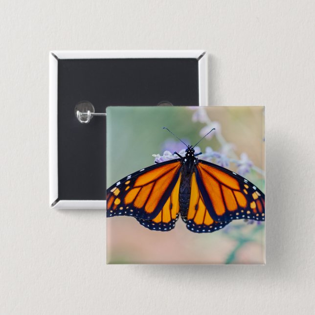 Monarch Butterfly Button (Front & Back)