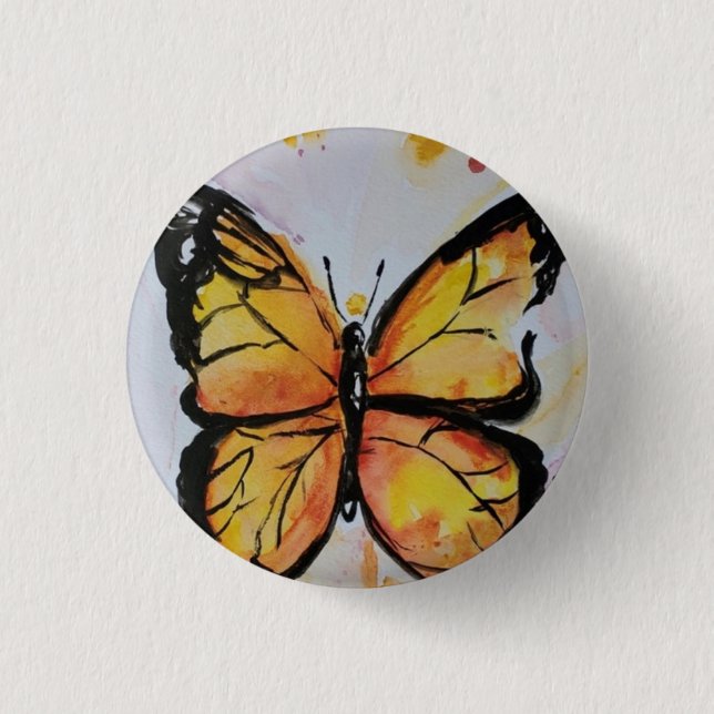 Monarch Butterfly Button (Front)