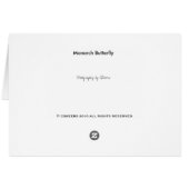 Monarch Butterfly Card 2 (Back Horizontal)