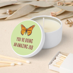 Monarch Butterfly Caregiver Tribute Memorial  Mini Candle Favors