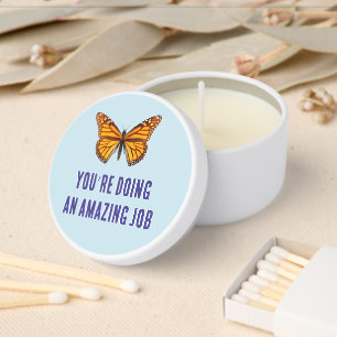 Monarch Butterfly Caregiver Tribute Memorial  Mini Candle Favors