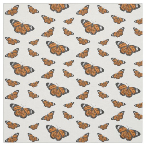 Monarch butterfly cartoon illustration fabric