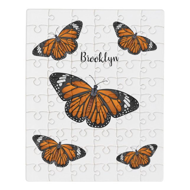 Monarch butterfly cartoon illustration   jigsaw puzzle (Puzzle Vertical)