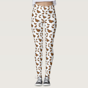 Monarch butterfly cartoon illustration leggings