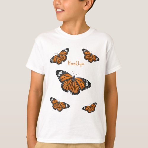 Monarch butterfly cartoon illustration  T_Shirt