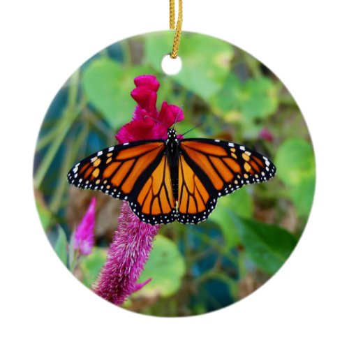 Monarch Butterfly Ceramic Ornament