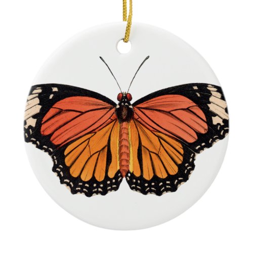Monarch Butterfly Ceramic Ornament