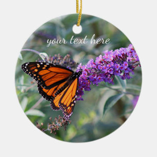 Monarch butterfly ceramic ornament