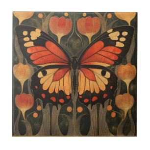 Monarch Butterfly Ceramic Tile