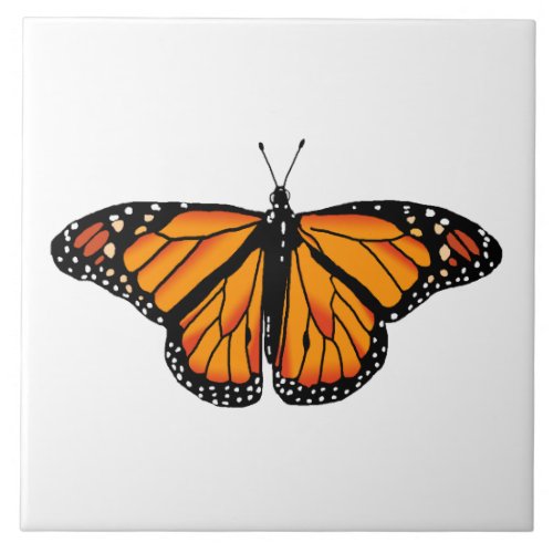 Monarch butterfly ceramic tile