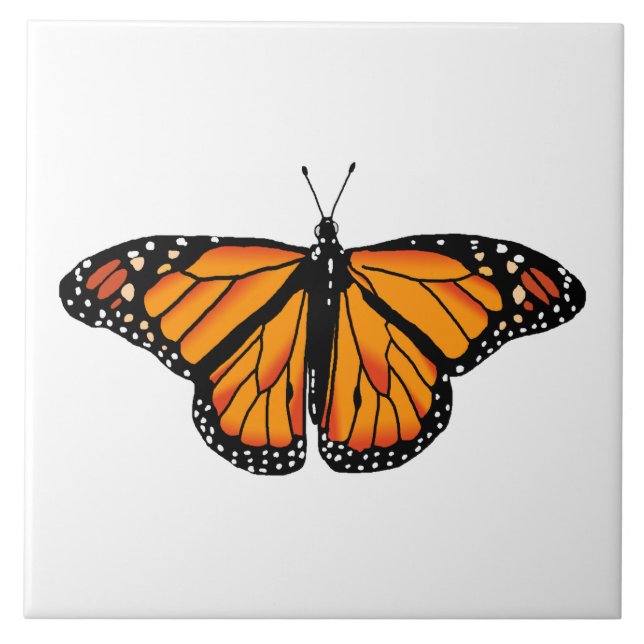Monarch butterfly ceramic tile (Front)