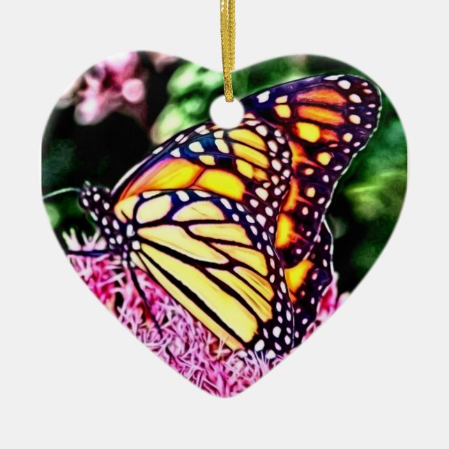 Monarch Butterfly Christmas Ornament (Front)