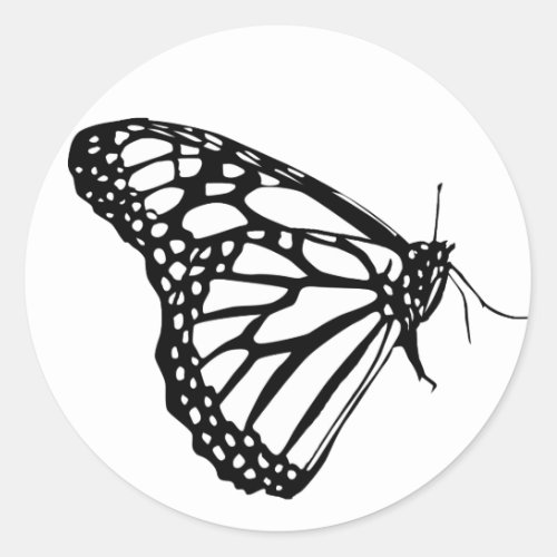 Monarch Butterfly Classic Round Sticker