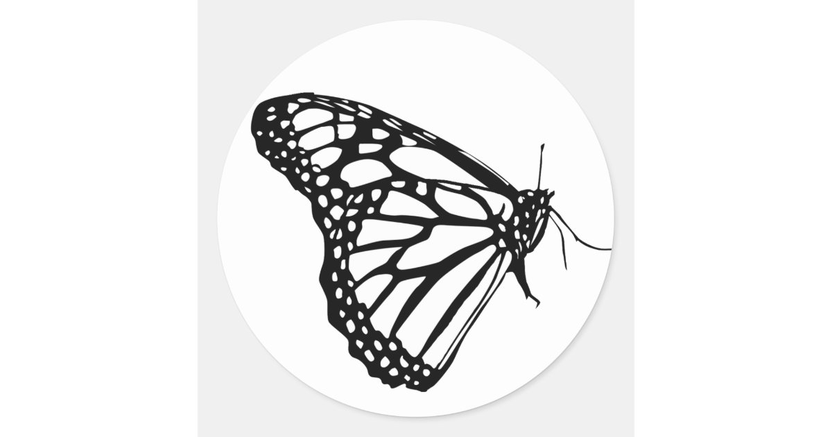 Monarch Butterfly Classic Round Sticker | Zazzle