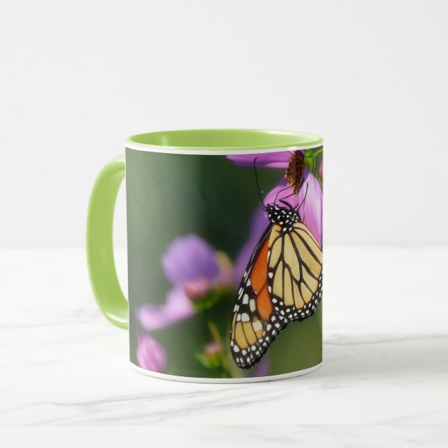Monarch Butterfly Close Up Mug Cup (Front Left)