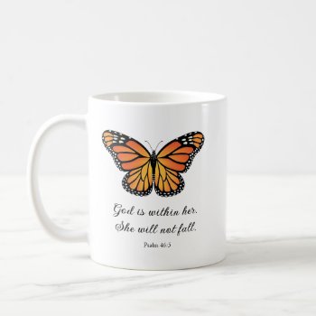Monarch Butterfly Coffee Mug God Is Within Her by Gigglesandgrins at Zazzle