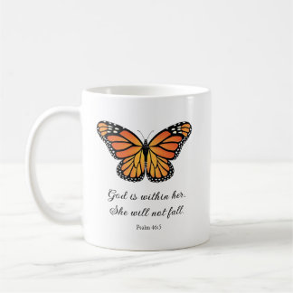 Monarch Butterfly coffee mug God is within her