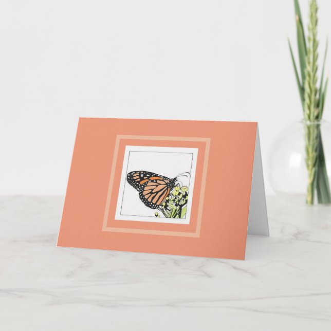 Monarch Butterfly (Colorized) Card (Front)
