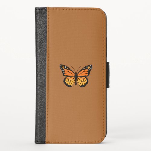 Monarch Butterfly Colors iPhone X Wallet Case