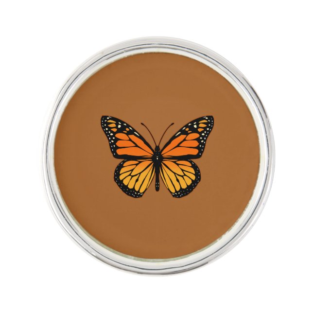 Monarch Butterfly Colors Lapel Pin (Front)