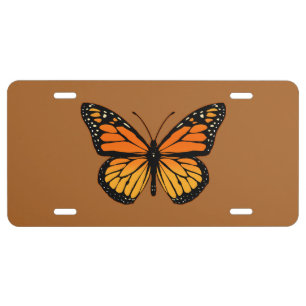Monarch Butterfly Colors License Plate