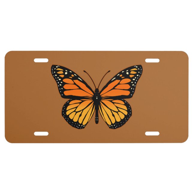 Monarch Butterfly Colors License Plate (Front)