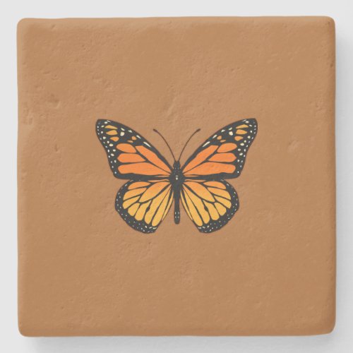 Monarch Butterfly Colors Stone Coaster