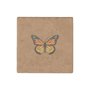 Monarch Butterfly Colors Stone Magnet