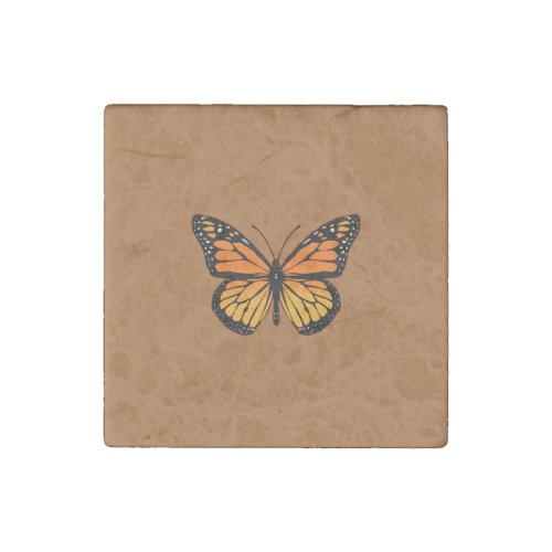 Monarch Butterfly Colors Stone Magnet