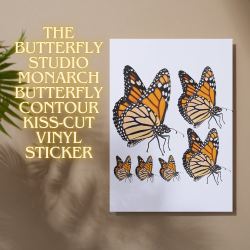 Monarch Butterfly Contour Kiss_cut Vinyl Sticker