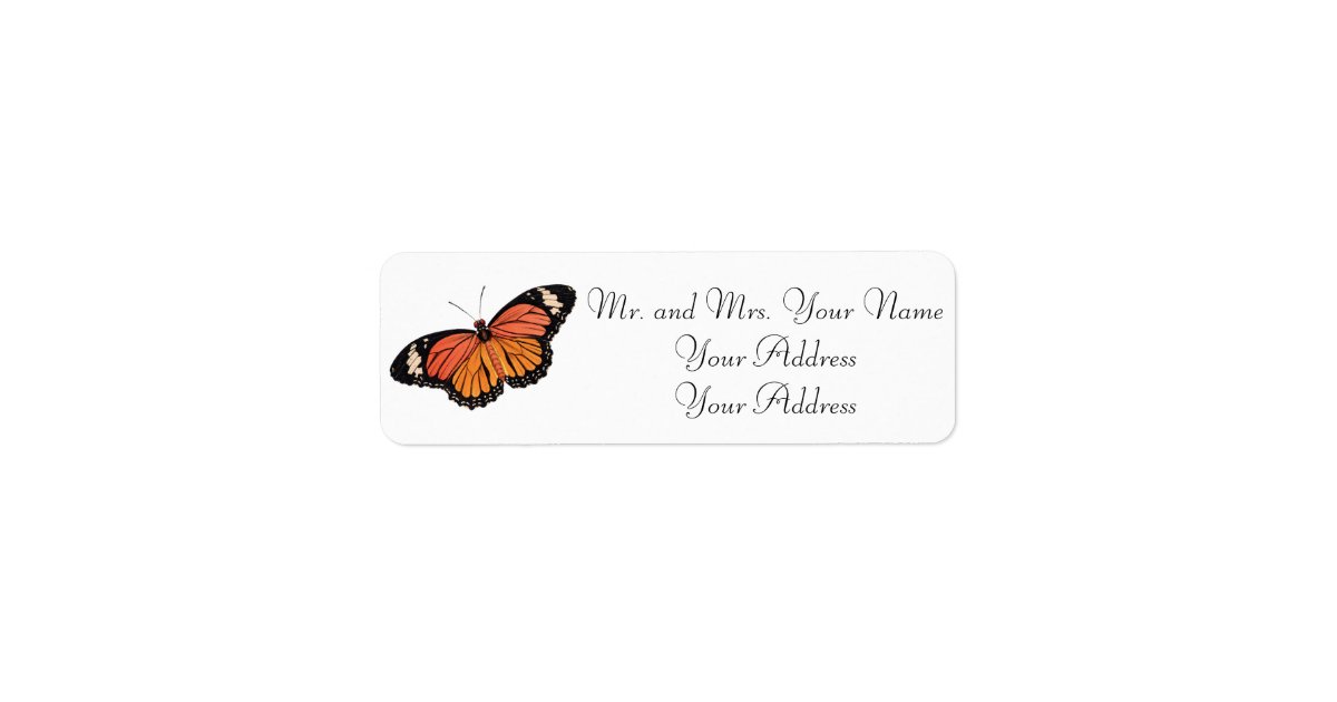 Monarch Butterfly Custom Avery Address Labels Zazzle