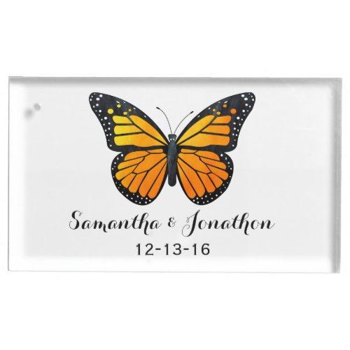 Monarch Butterfly Custom Wedding Table Number Holder