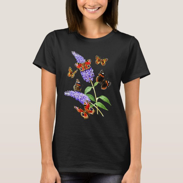Monarch Butterfly Cute Entomology Botanical Wildfl T-Shirt (Front)