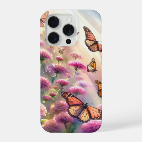Monarch Butterfly Dance REF252 _ Watercolor iPhone 15 Pro Case
