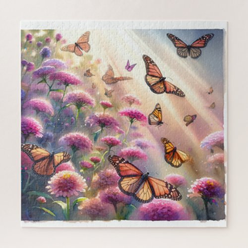 Monarch Butterfly Dance REF252 _ Watercolor Jigsaw Puzzle