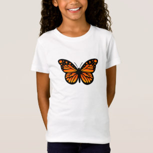 Monarch Butterfly Design - Girls' Fine Jersey T-Sh T-Shirt