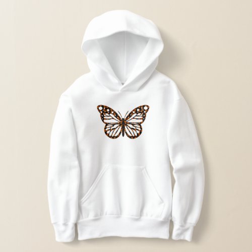 Monarch Butterfly Design _ Kids Pullover Hoodie