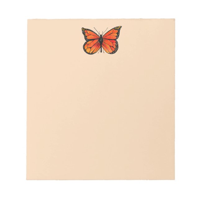 Monarch Butterfly Design on Notepad (Front)