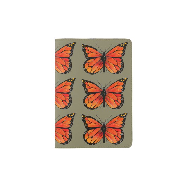 Monarch Butterfly Design on Passport Holder (Front)