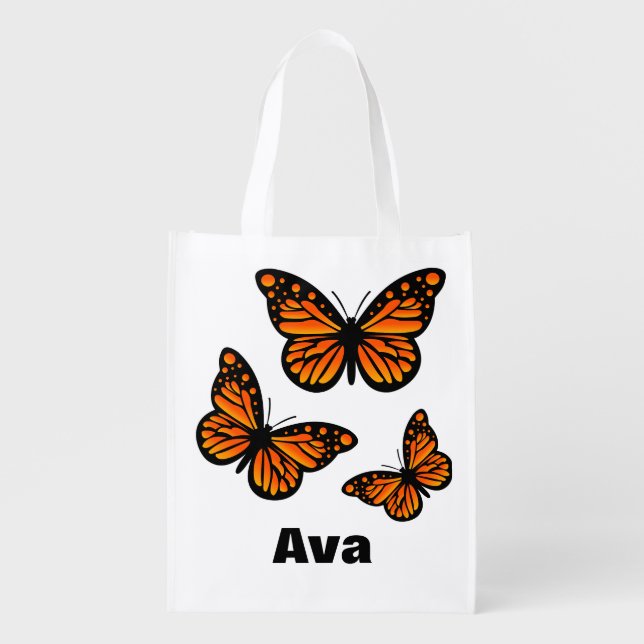 Monarch Butterfly Design - Reusable Bag (Front)