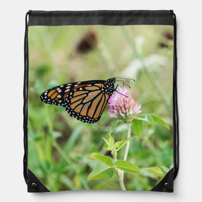 Monarch Butterfly Drawstring Bag (Front)