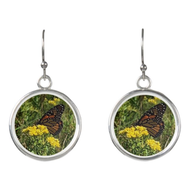 Monarch Butterfly Earrings (Front)