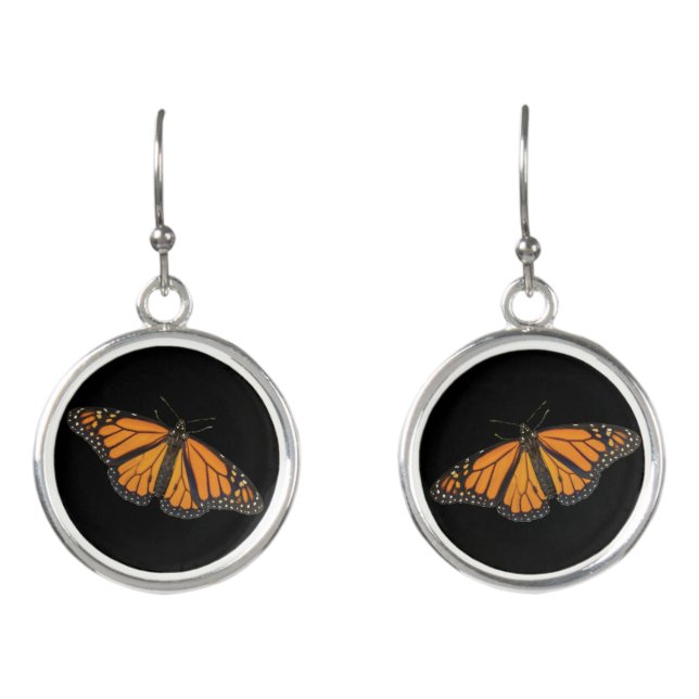 Monarch Butterfly Earrings - Photography Butterfly (Front)