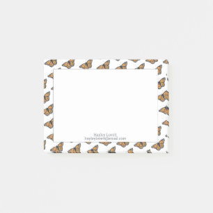 Monarch Butterfly Elegant Pattern Add Your Name Post-it Notes