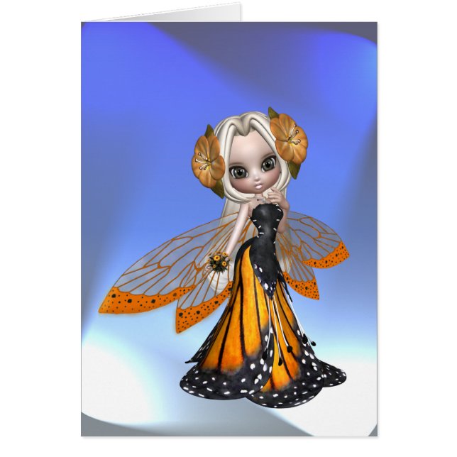 Monarch Butterfly Fairy, Blank Inside Cards (Front)